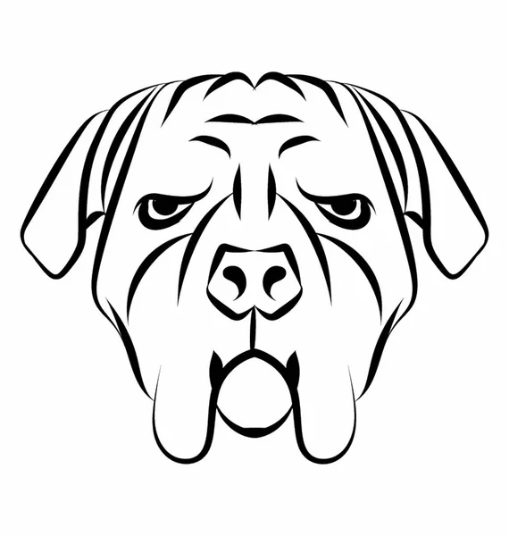 Tête de mascotte de chien — Image vectorielle