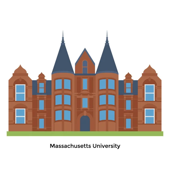 Массачусетський університет вектор — стоковий вектор