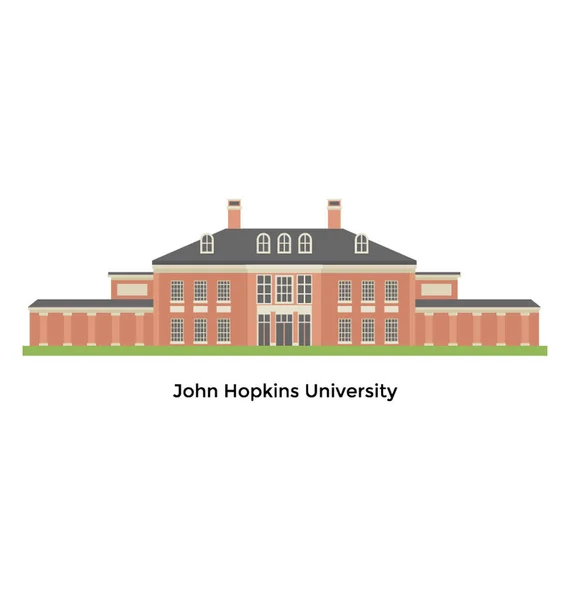 John Hopkins Üniversitesi — Stok Vektör