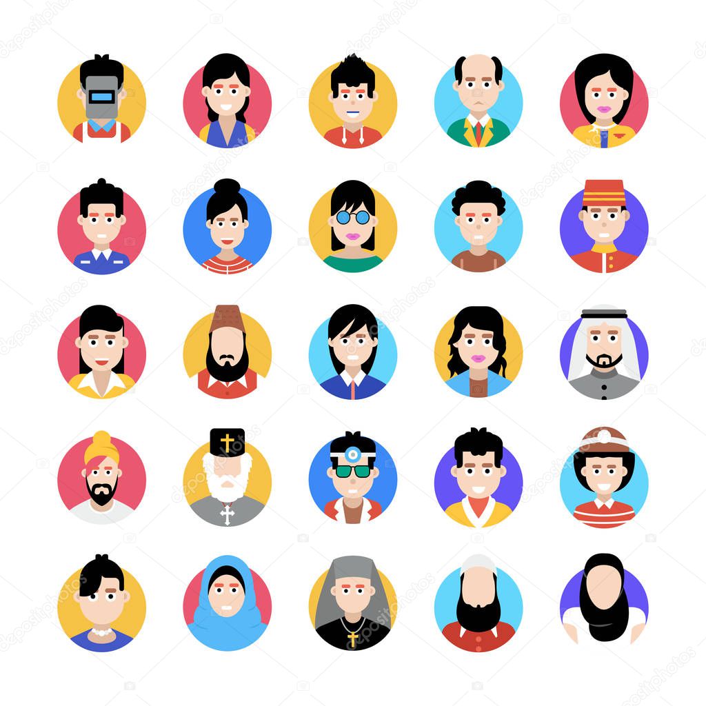 Professional Avatar Icons Collection