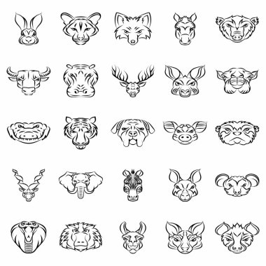 Hayvanlar maskotu vektörler çizim