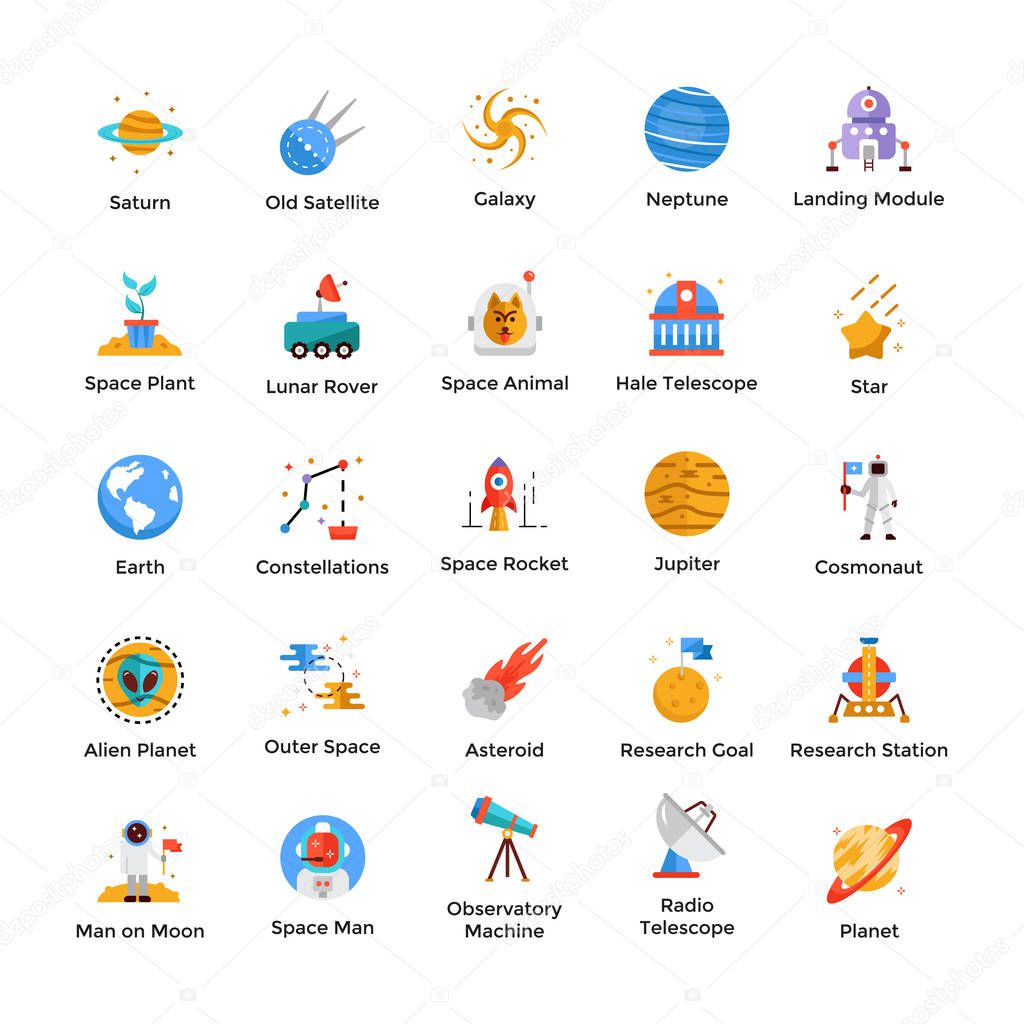 Space And Universe Icons Set