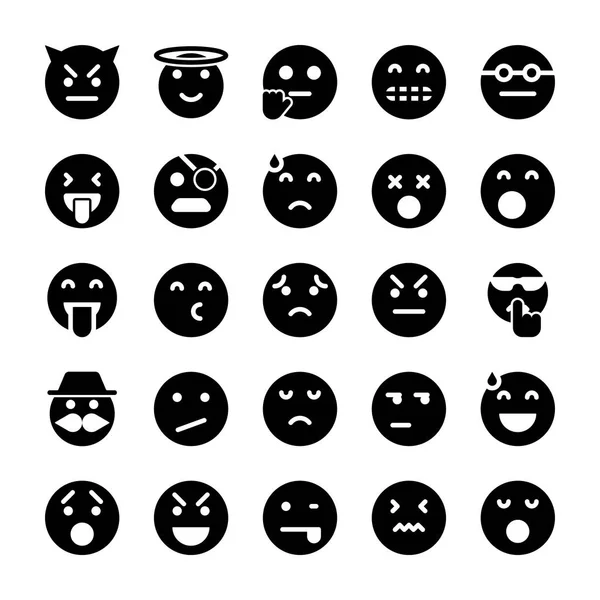 Colección de iconos de emoticonos — Vector de stock