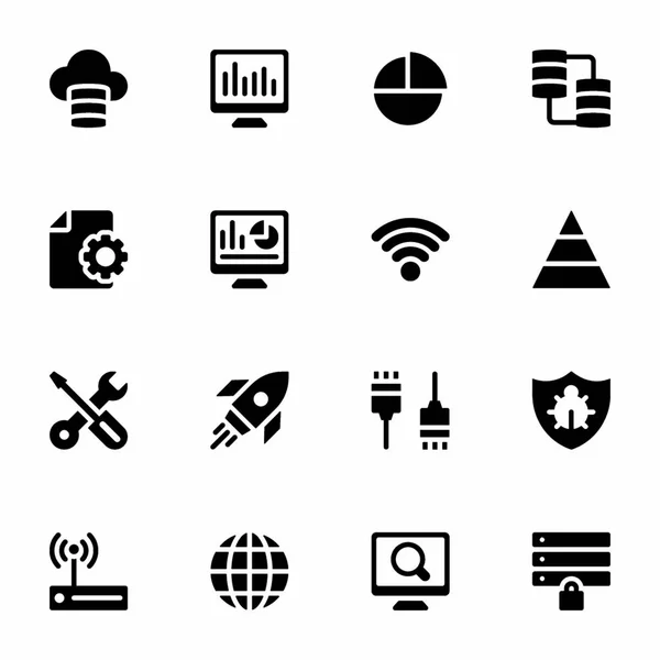 Business Analytics solide Symbole — Stockvektor