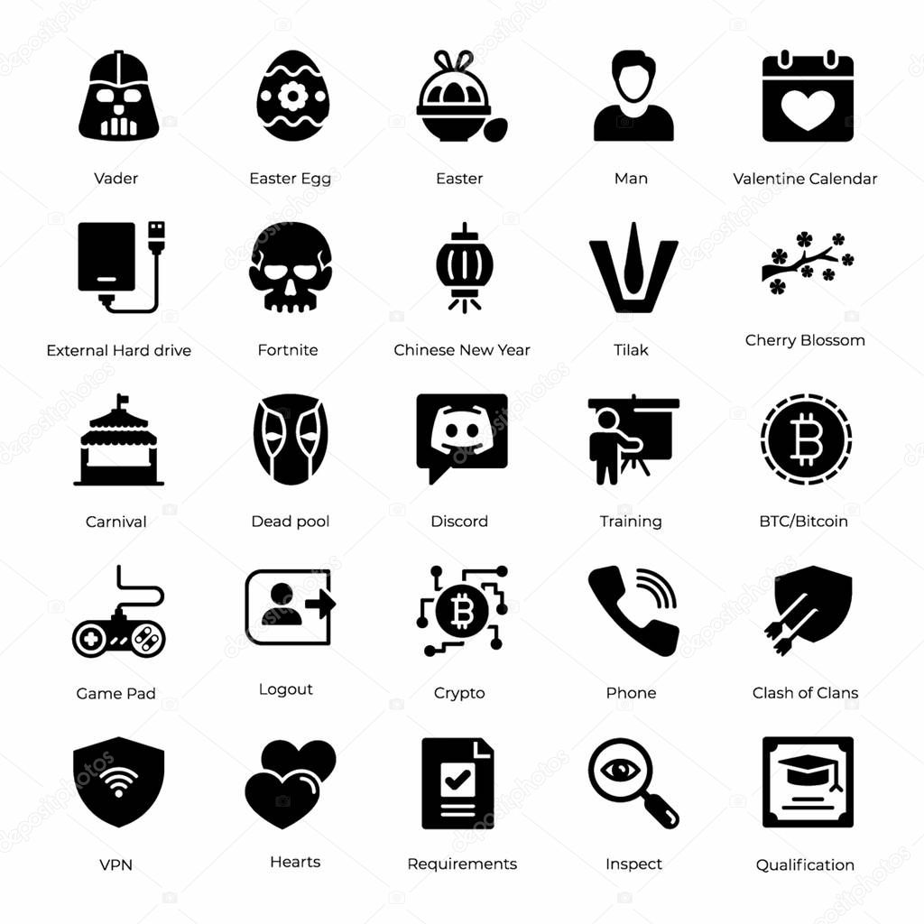 Ultimate glyph icons pack having charming visuals of your needs. Icons are editable that you can easily utilize in relevant niches