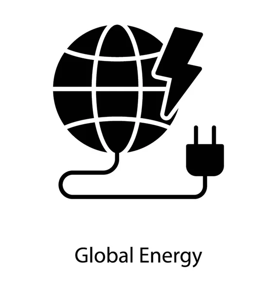 Energia Luce Globale — Vettoriale Stock