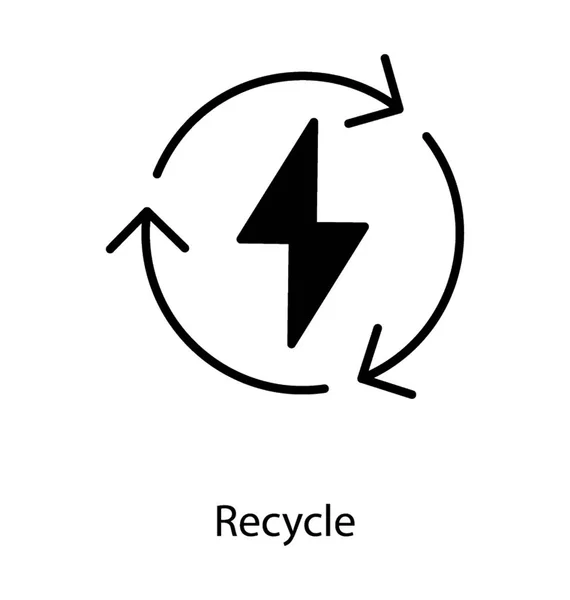 Concepto de reciclaje de energía — Vector de stock