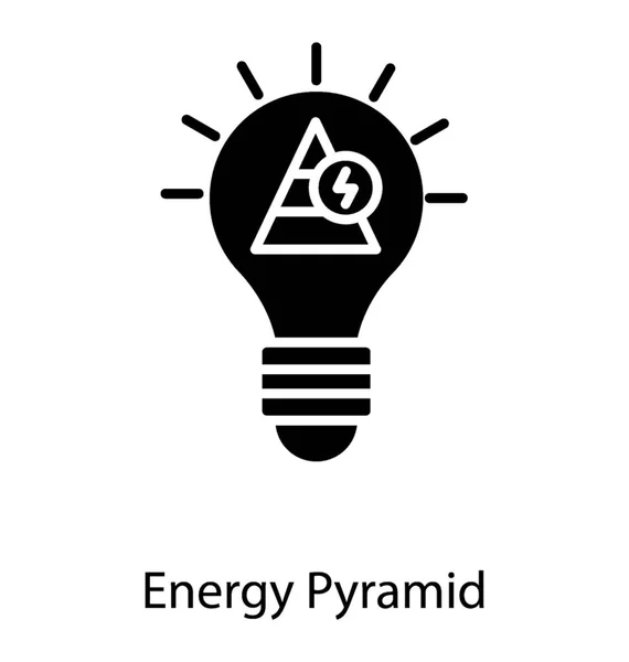 Pyramide d'ampoule d'énergie — Image vectorielle