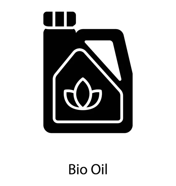 Bio olie kan — Stockvector
