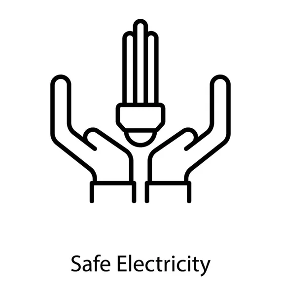 Enregistrer le concept d'électricité — Image vectorielle