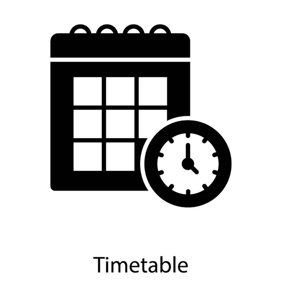 Час таблиця вектор — стоковий вектор