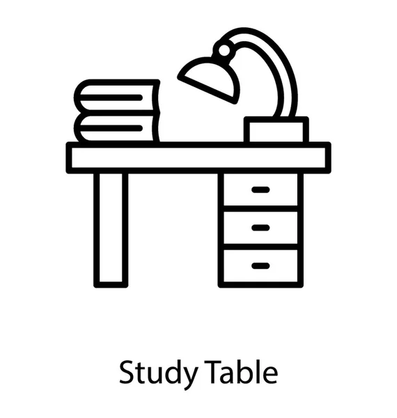 Study Table Vector — Stock Vector