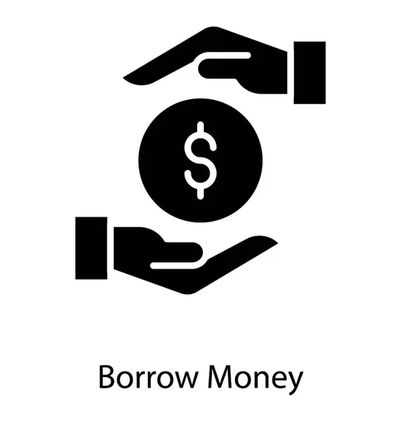 Borrow Money Vector — Stock Vector