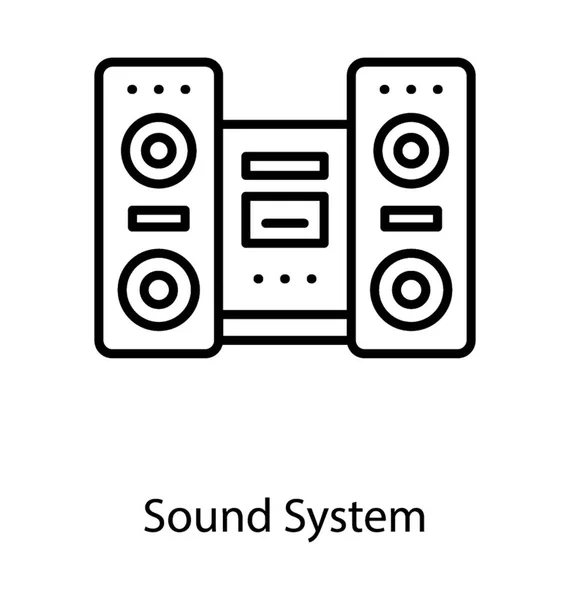 Sistema de sonido musical — Archivo Imágenes Vectoriales