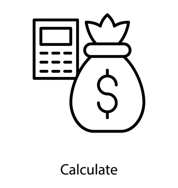 Finanzieller Berechnungsvektor — Stockvektor