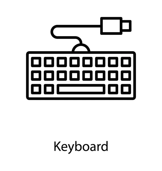 Vecteur de clavier d'ordinateur — Image vectorielle