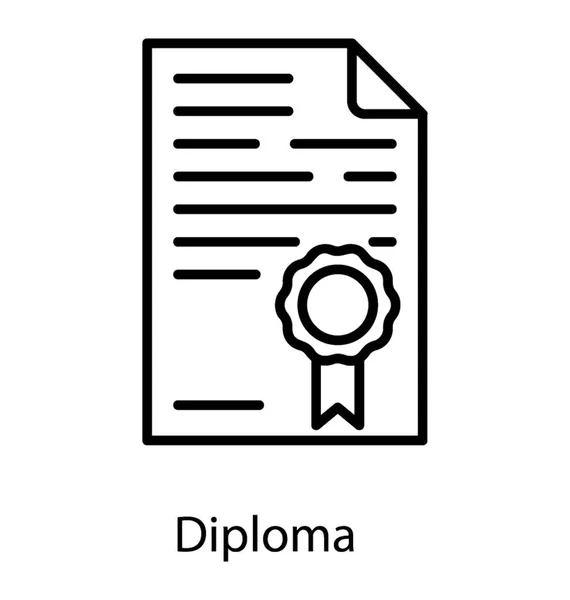 Diplom-Vektor — Stockvektor
