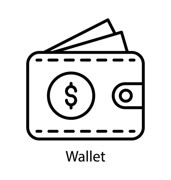 Χρήματα πορτοφόλι διάνυσμα — Διανυσματικό Αρχείο