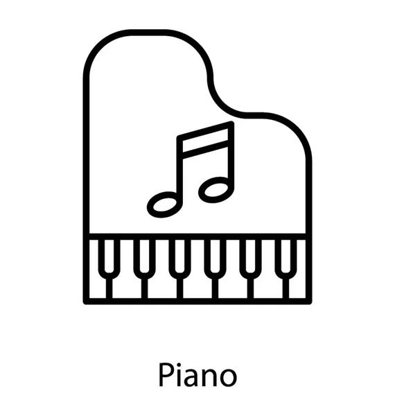 Teclado musical para piano — Vetor de Stock