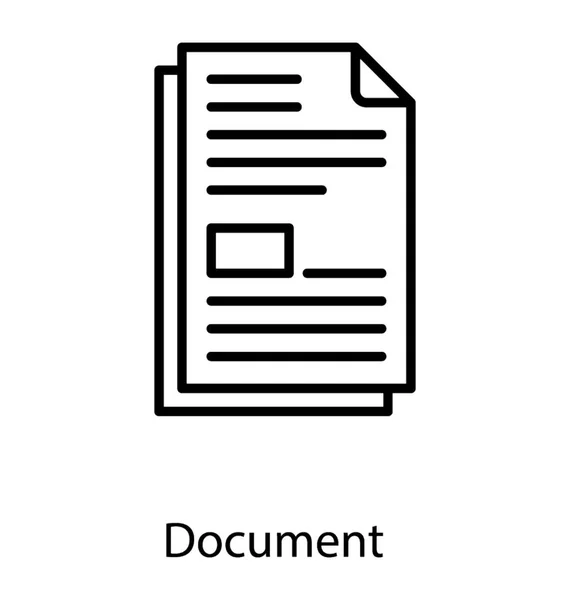 Official Document Vector — Stock Vector