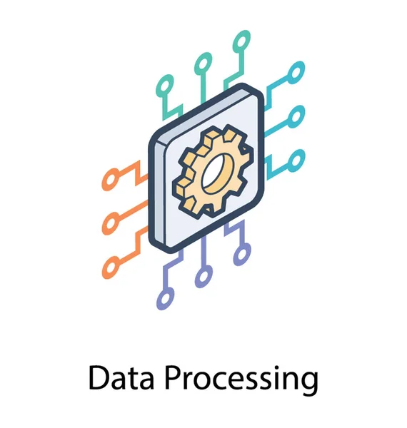 Data Processing Vector — Stock Vector