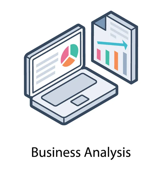 Företagsanalys online — Stock vektor