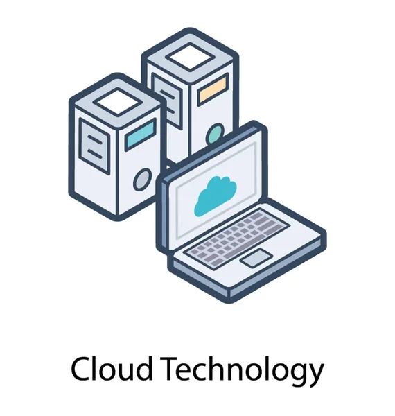 Hosting dati cloud — Vettoriale Stock