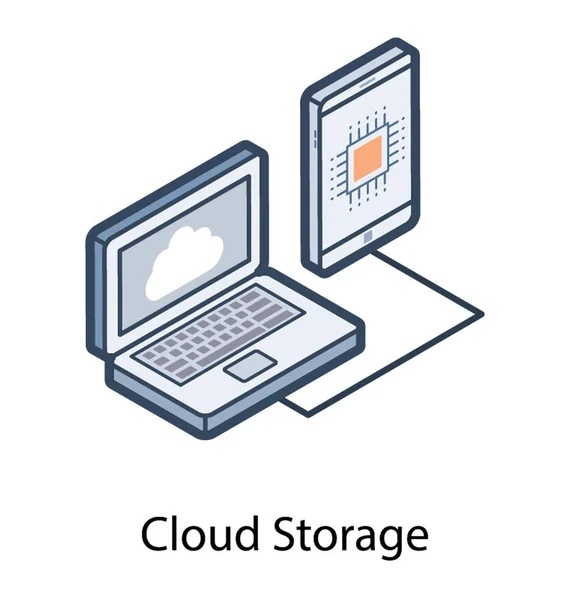 Stockage de données Cloud — Image vectorielle