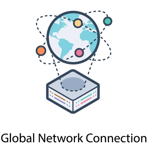 Глобальное сетевое соединение — стоковый вектор
