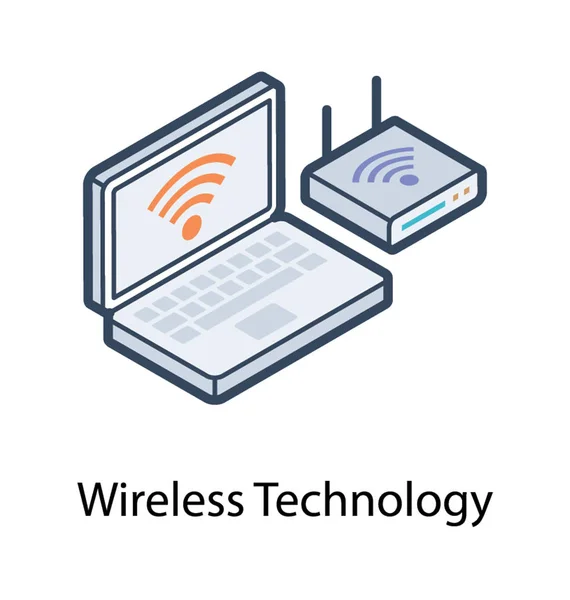 Red inalámbrica Wifi — Vector de stock