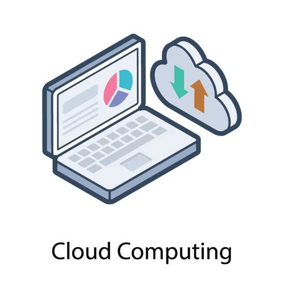 Cloud Data Computing — Image vectorielle