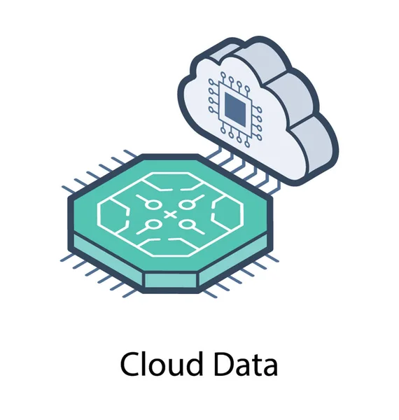 Almacenamiento de datos en nube — Vector de stock