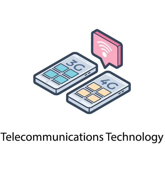 Vector de Tecnología de Telecomunicaciones — Vector de stock