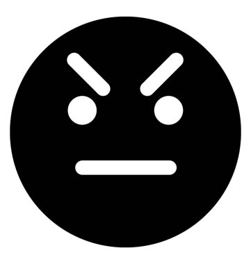 Öfkeli yüz emoticon