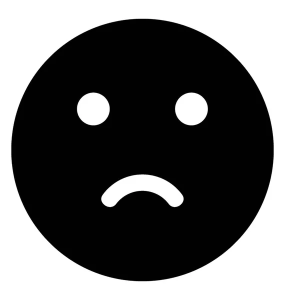 Sad Face Emoticon — Stock Vector