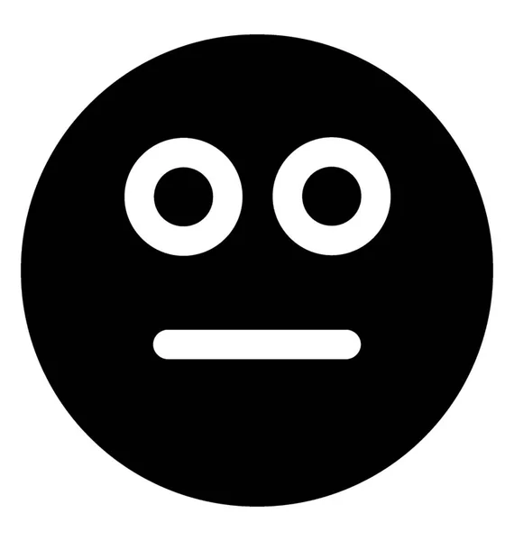 Emoticon de la cara sin emociones — Vector de stock