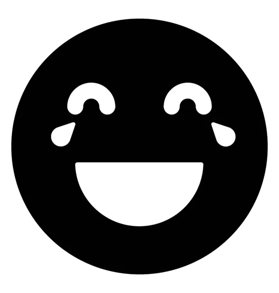Vreugde gezicht emoticon — Stockvector