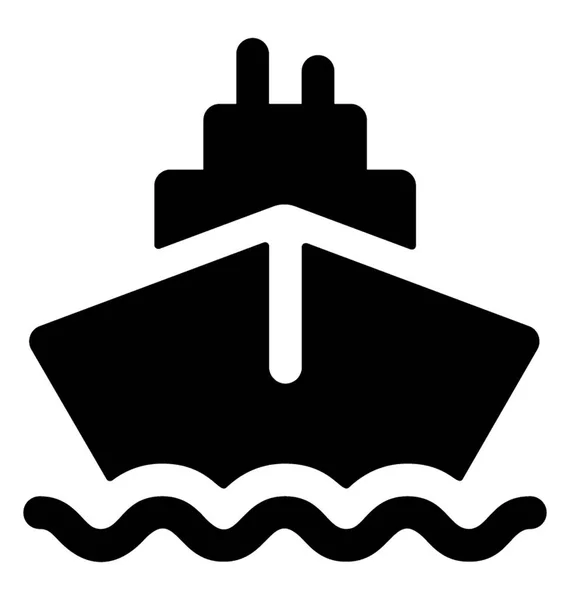 Vector de barco de mar — Vector de stock