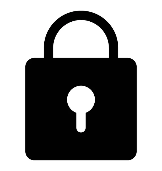 Close Padlock Vector — Stock Vector