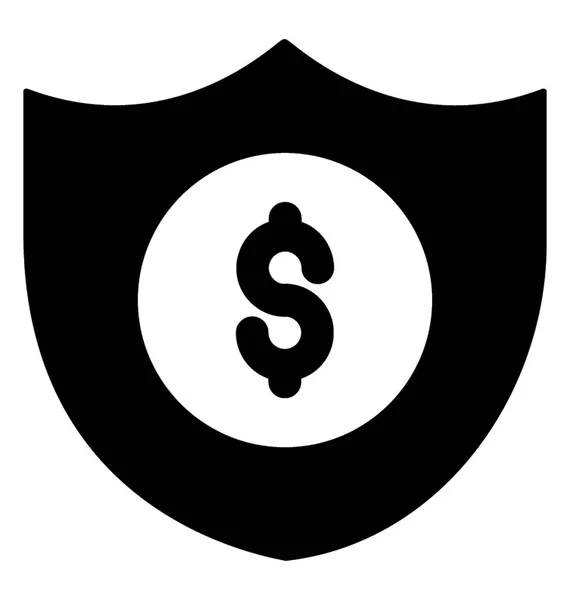 Bouclier de protection financière — Image vectorielle