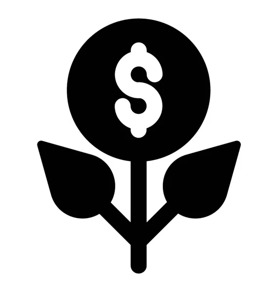 Planta de dinero vector — Vector de stock