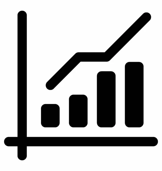 Trend chart Analitika — Stock Vector