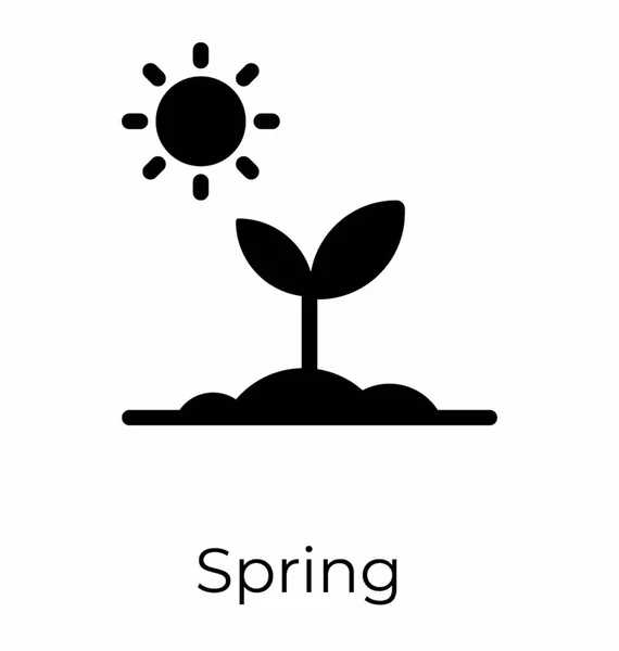 햇빛을 받는 식물 — 스톡 벡터