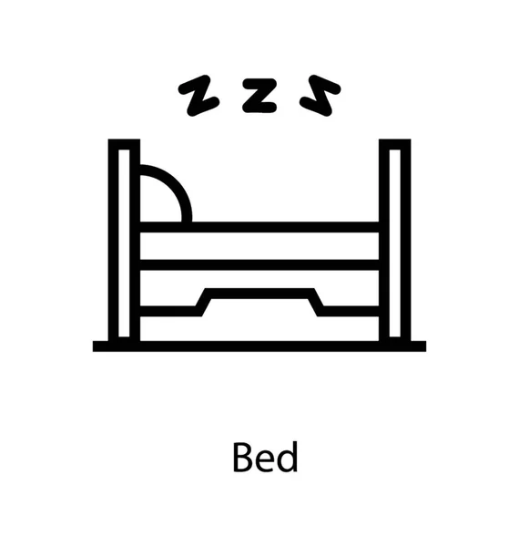Στον ύπνο κρεβάτι διάνυσμα — Διανυσματικό Αρχείο