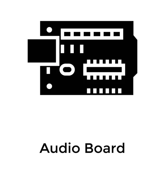 Tablero de mezcla de audio — Vector de stock