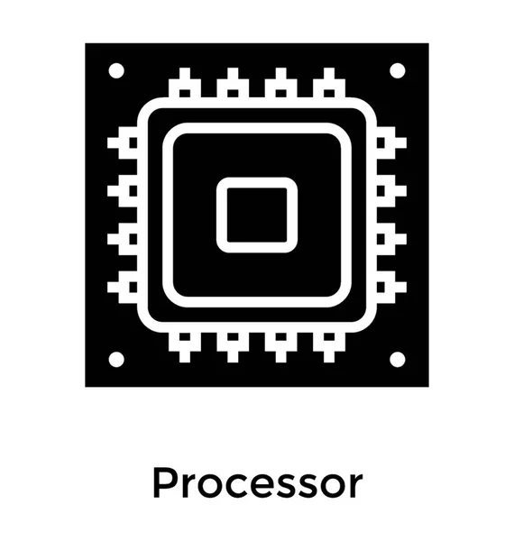 Microprocesador de computadora Chip — Archivo Imágenes Vectoriales