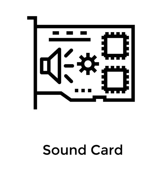Tarjeta de sonido PC — Archivo Imágenes Vectoriales