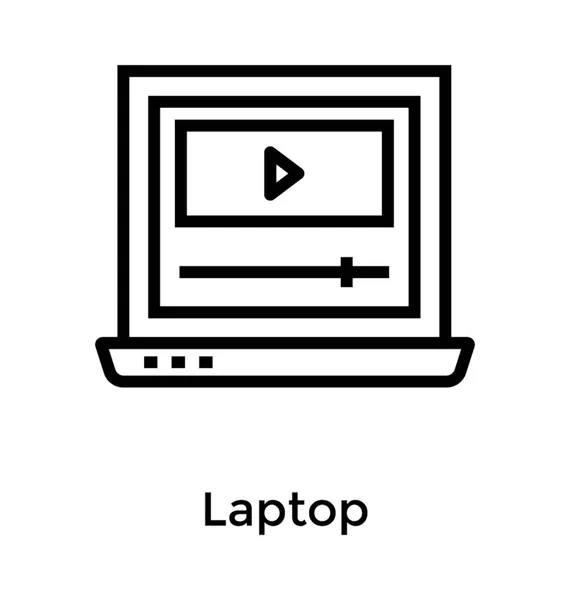 Laptop Technology Device — Stock Vector