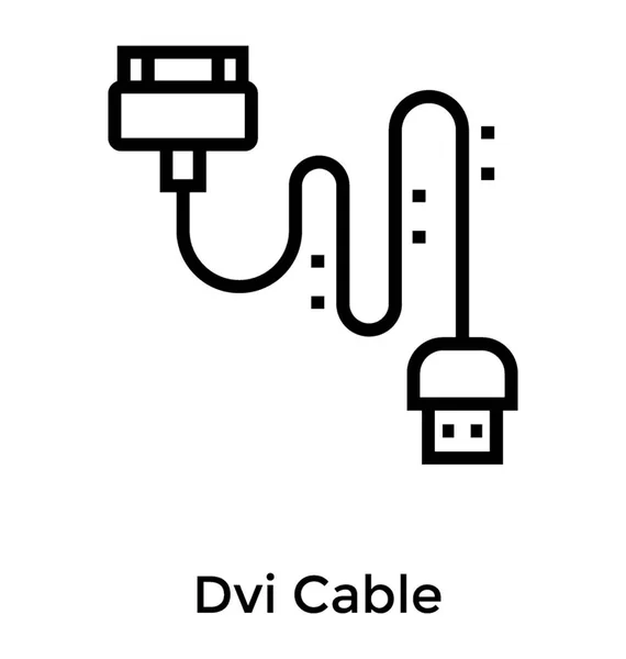 DVI-aansluiting kabel — Stockvector