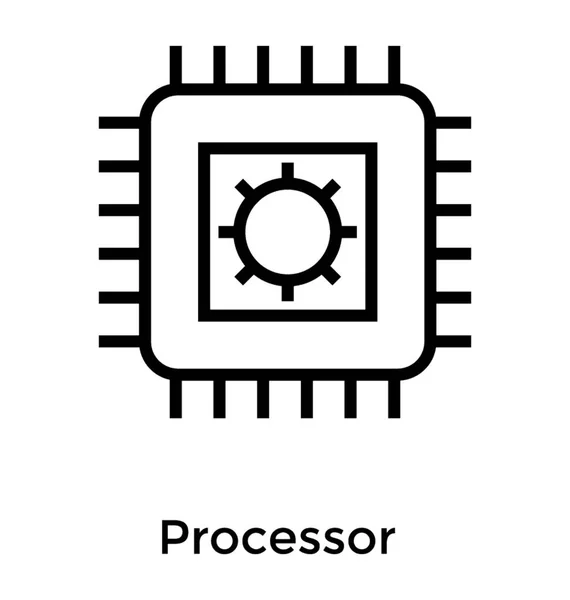 计算机微处理器芯片 — 图库矢量图片